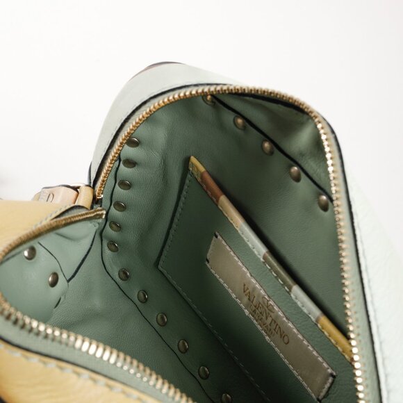 Valentino 1975 Multicolor Vitello Rockstud Native Couture Camera Printed Crossbo - Picture 11 of 12